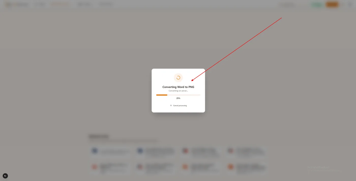 Download PNG images after Word to PNG conversion
