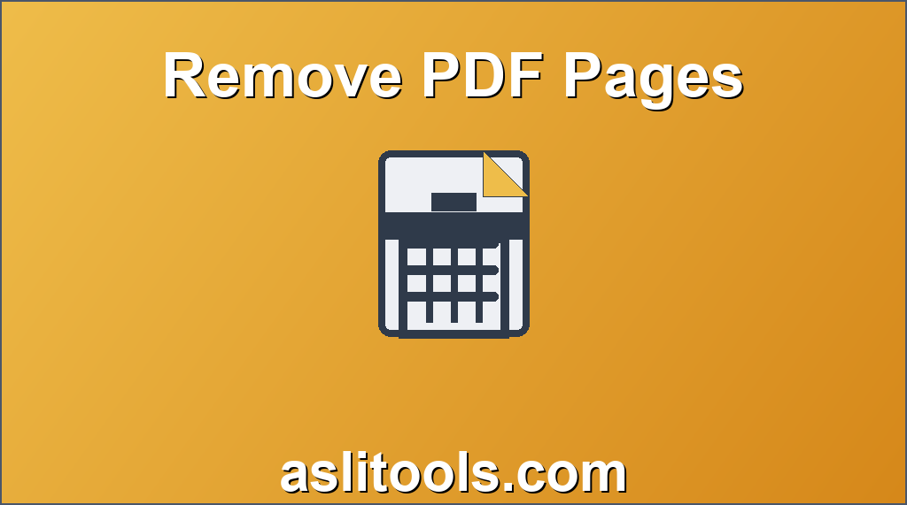 Remove PDF Pages