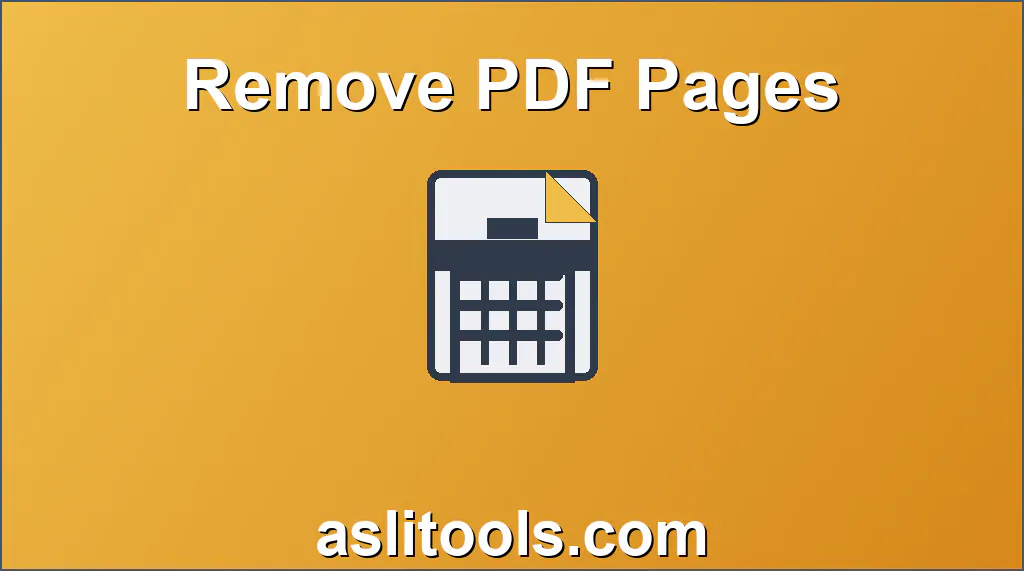 Remove PDF Pages